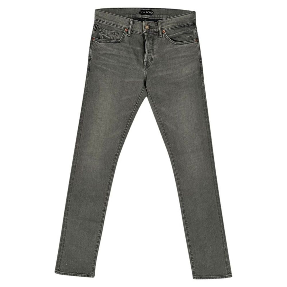 Tom Ford Slim-Fit Jeans in Grey Cotton